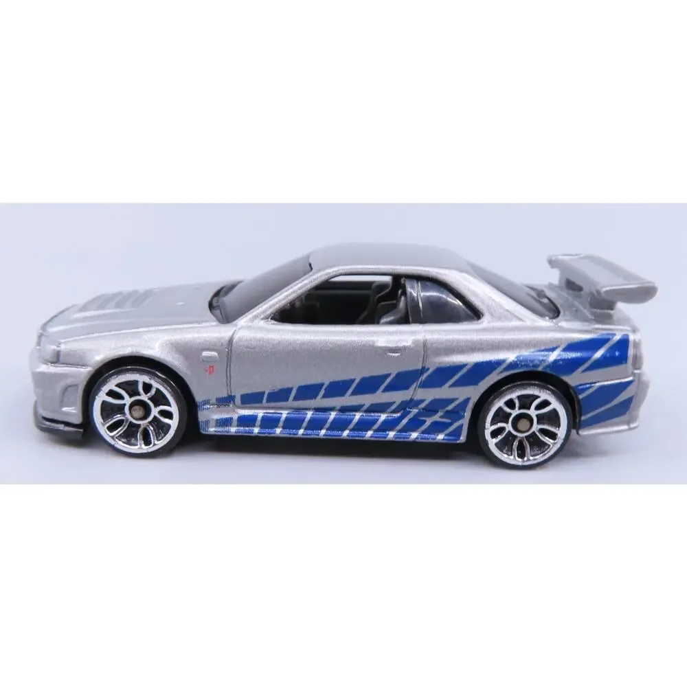 Hot Wheels Nissan Skyline GT-R R34 Silver Fast & Furious 1:64 Diecast Car Loose